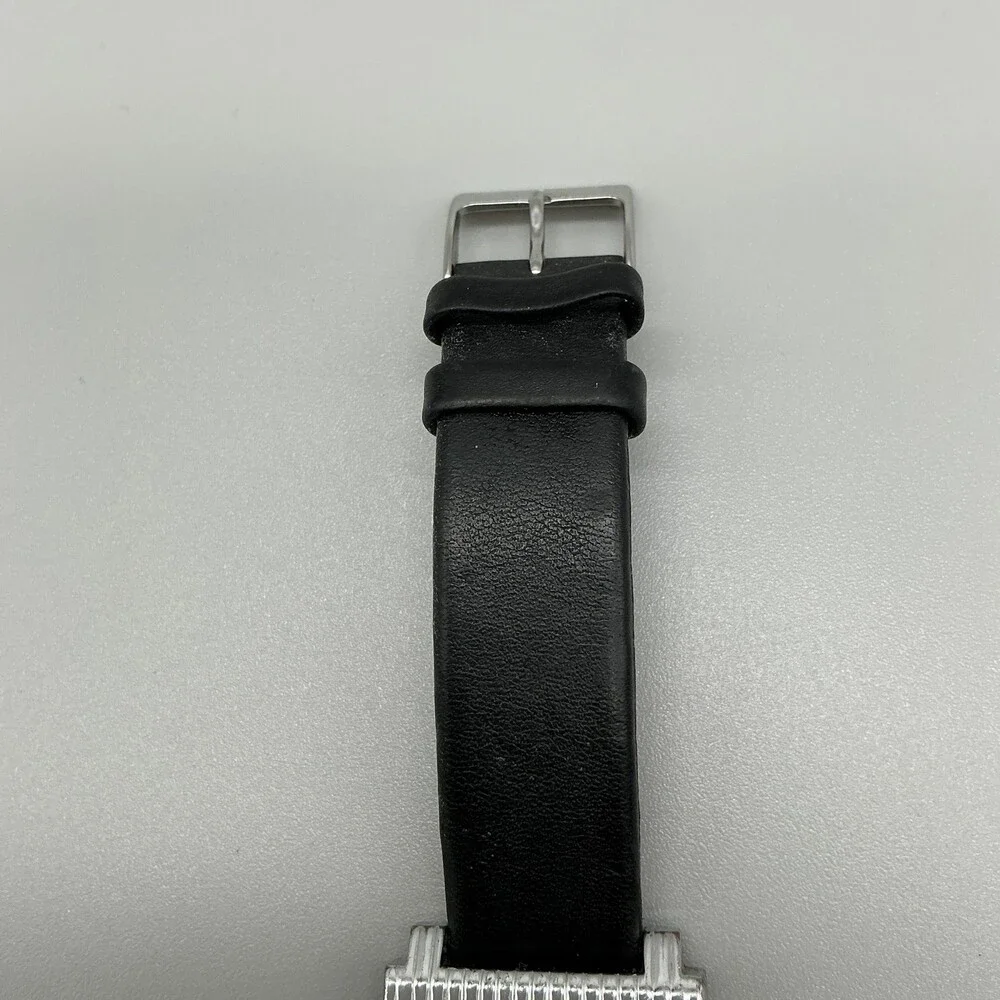 Marcel Drucker 22-390 Womens Watch 29mm White Dial Black Leather New Battery